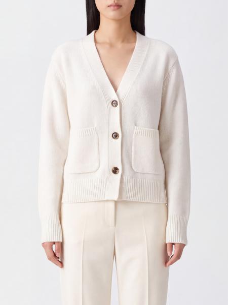 Lisa Yang 100% Cashmere V-Neck Cardigan with Ribbed Trims