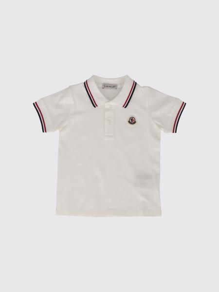 Moncler Boy's Stretch Cotton Polo Shirt with Contrast Tipping