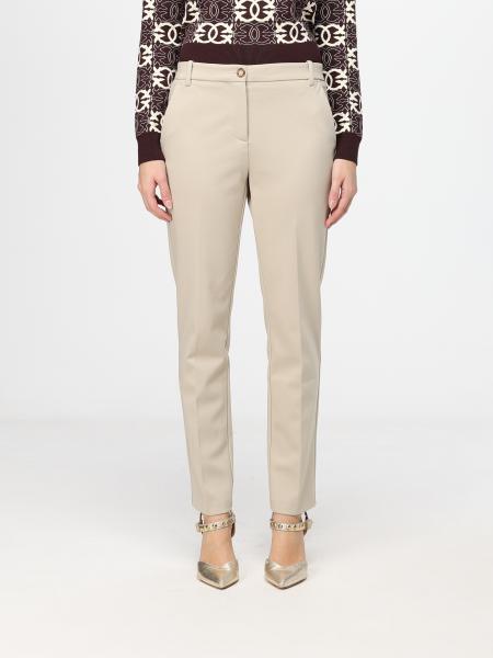 Slim-Fit Chinohose Pinko aus Stretch-Crêpe mit mittelhohem Bund
