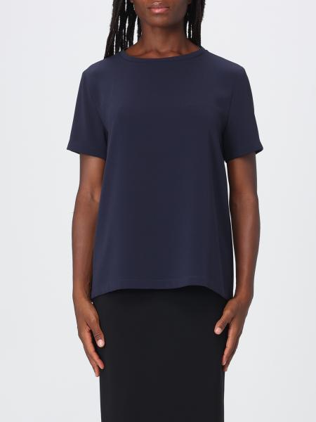 'S Max Mara Crew Neck Short-Sleeved Satin Top