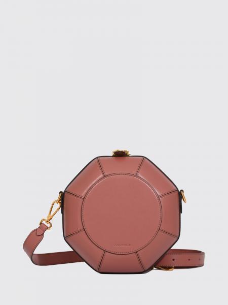 Sewing Box Leather Shoulder Bag Coccinelle with Removable Handle
