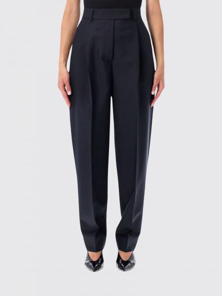 High-Waisted Wide-Leg Trousers Rohe in Virgin Wool and Mohair with Pleats