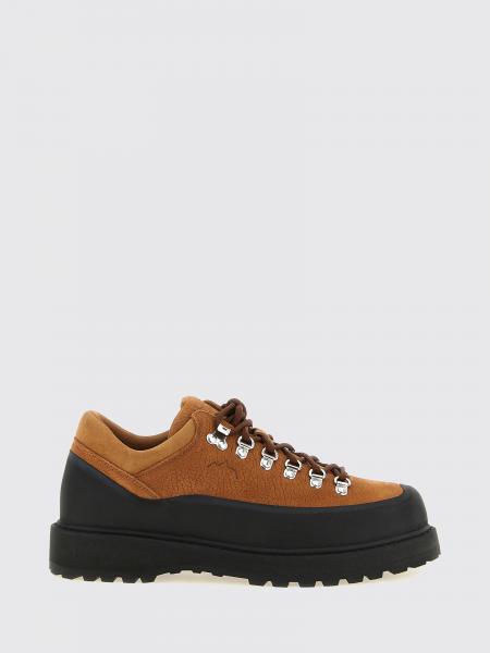 Diemme Cornaro Lace-Up Ankle Boots in Grained Leather with Lug Sole