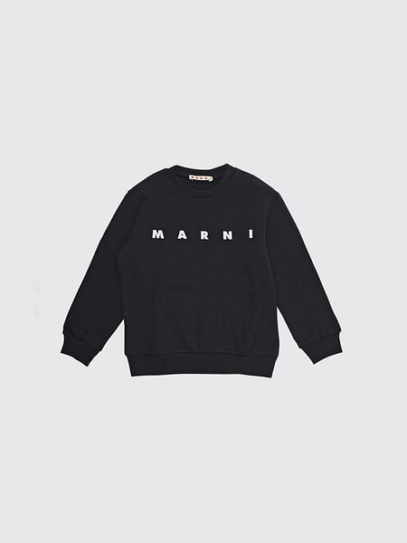 Boy\'s Cotton Sweatshirt Marni with Contrasting Logo Print