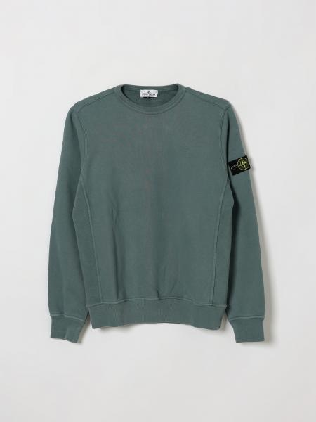 Stone Island Junior Crewneck-Sweatshirt für Jungen aus Baumwolle mit Kompass-Logo