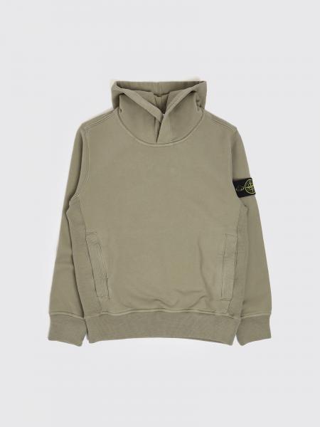 Stone Island Junior Baumwoll-Hoodie für Jungen mit Kompass-Logo
