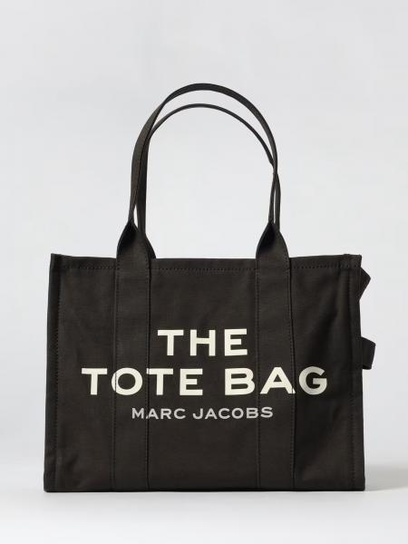 The Large Tote Bag Marc Jacobs in Cotton Canvas with Contrasting Logo