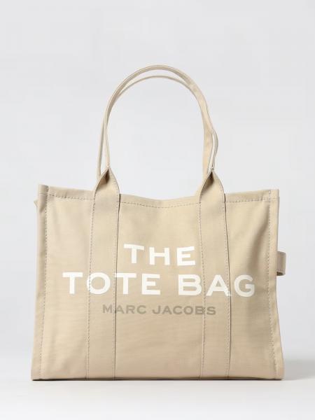 The Large Tote Bag Marc Jacobs in Cotton Canvas with Contrasting Logo