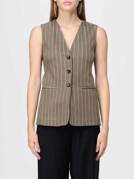 MAX MARA 핀스트라이프 울 블렌드 슬림핏 베스트