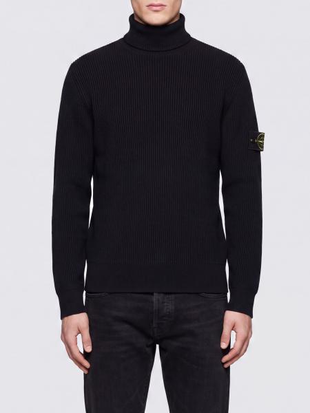 Dolcevita slim fit Stone Island in lana a maniche lunghe con logo Compass