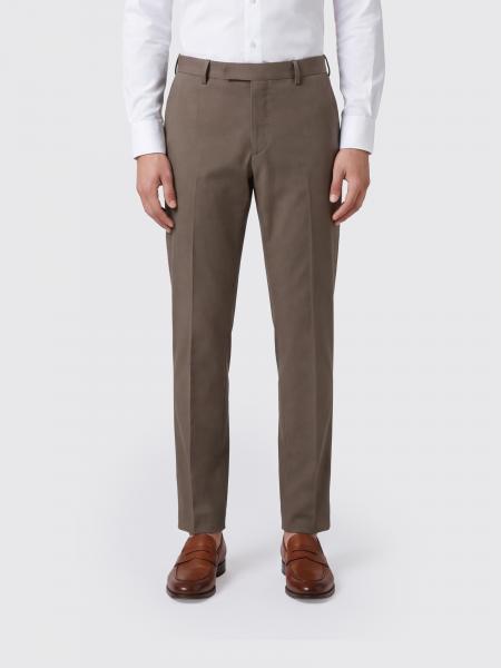 Slim Fit PT Torino Trousers in Virgin Wool with an Off-Center Closure
