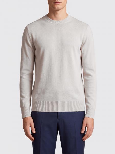 Crewneck Jumper Eleventy in Pure Cashmere with Long Sleeves and Ribbed Edges