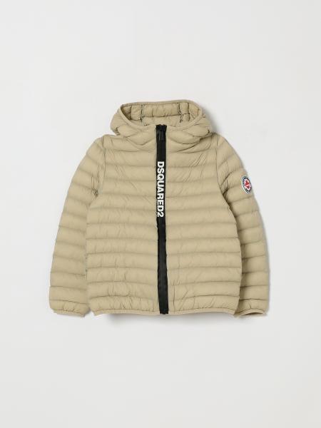 Dsquared2 Boy's Polyamide Short Puffer Jacket with Hood and Contrast Logo