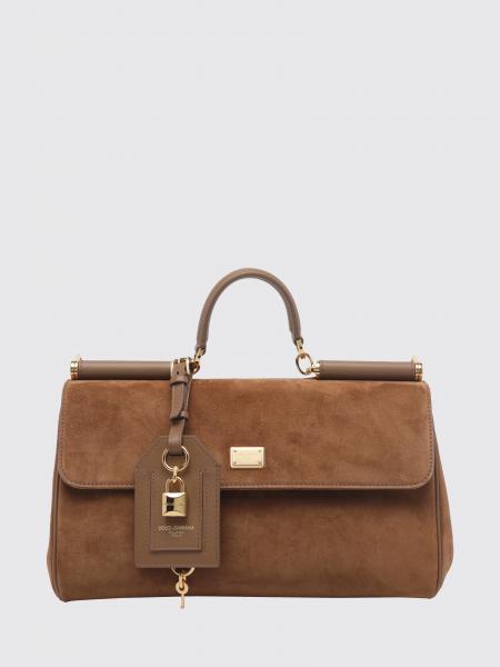 Borsa a mano My Sicily Dolce & Gabbana in pelle di vitello scamosciata con lucchetto