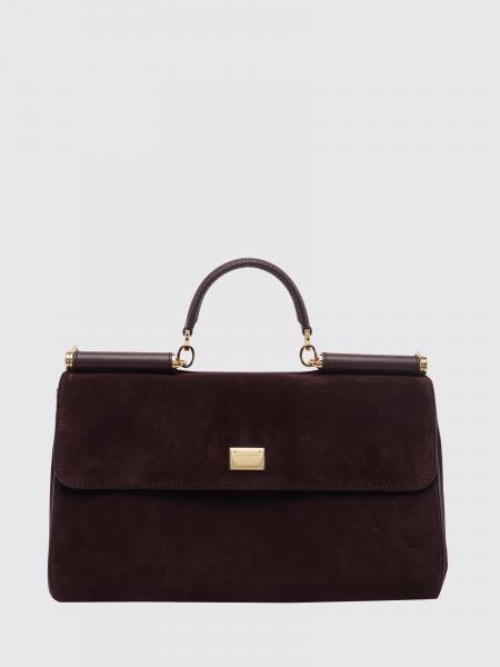 Borsa a mano My Sicily Dolce & Gabbana in pelle di vitello scamosciata con lucchetto