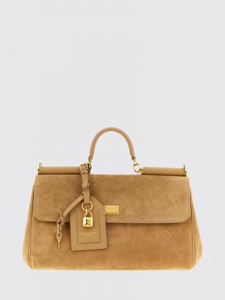 Borsa a mano My Sicily Dolce & Gabbana in pelle di vitello scamosciata con lucchetto