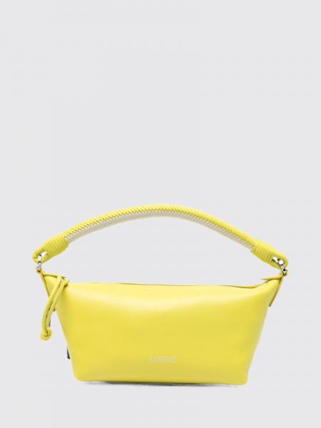 Lambskin Nappa Shoulder Bag Loewe with Woven Handle