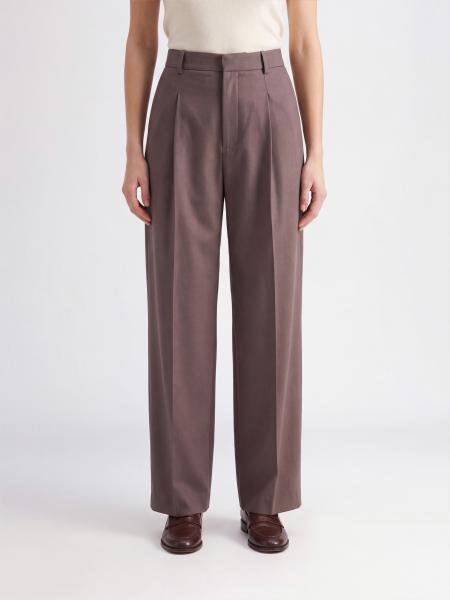 N° 21 High-Waisted Wide-Leg Trousers in Wool Blend