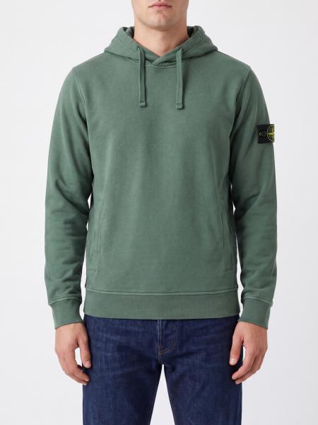 Stone Island Cotton Hoodie with Compass Logo Patch