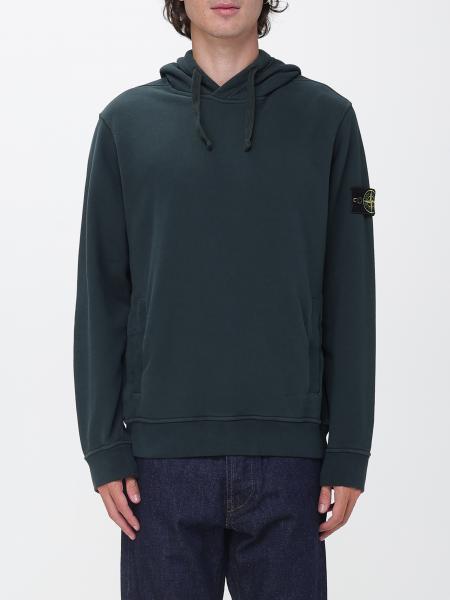 Stone Island Cotton Hoodie with Compass Logo Patch
