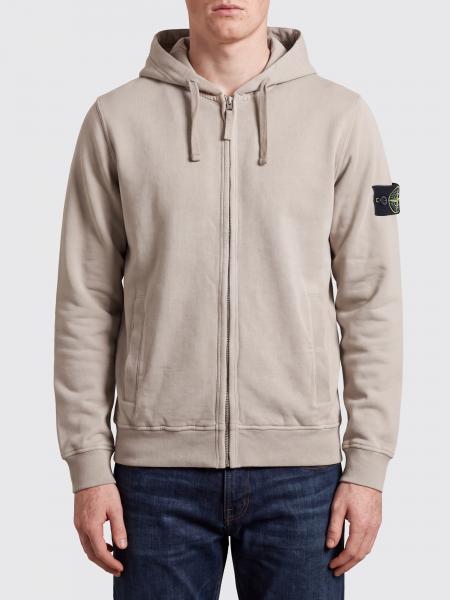Kapuzenjacke Stone Island aus Baumwolle mit Reißverschluss und überschnittenen Schultern