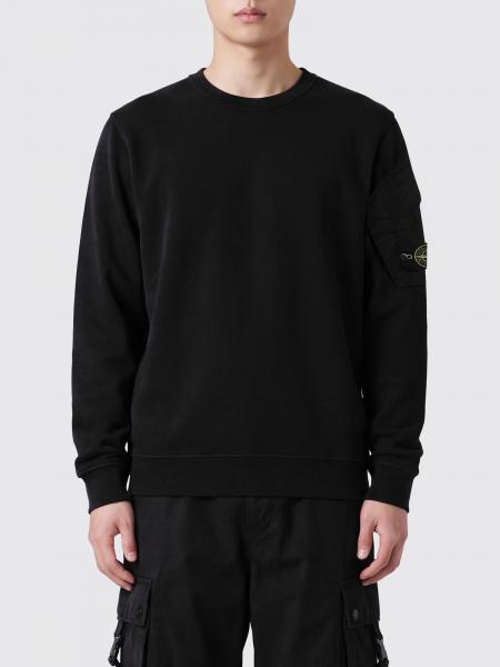 Felpa con cappuccio Stone Island in cotone con stampa grafica