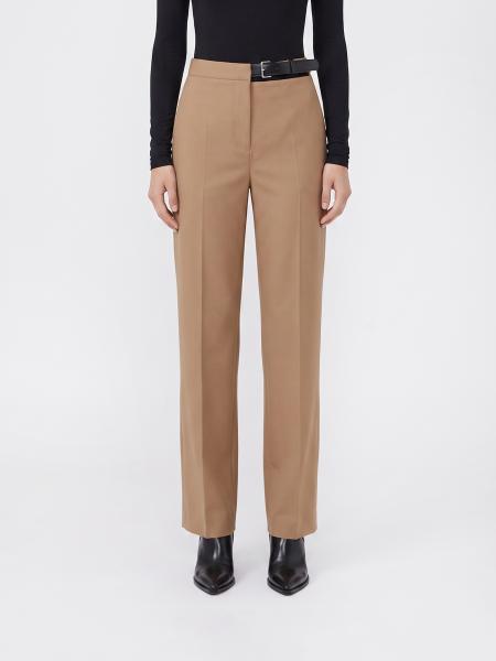 High-Waisted Skinny Trousers Semicouture in Wool Blend with Cut-Out Detail