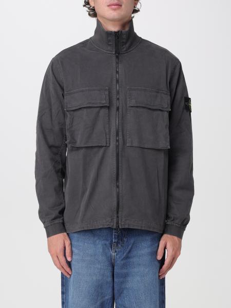 Hemdjacke Stone Island aus Bio-Baumwolle mit gesticktem Kompass-Logo