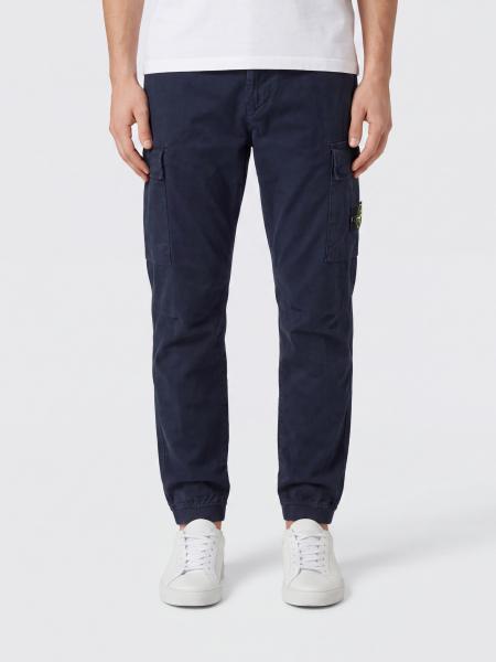 Брюки-карго Stone Island из эластичной технической ткани с логотипом Compass
