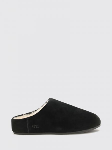 UGG Elea Suede Sabot Mules with Wool Interior