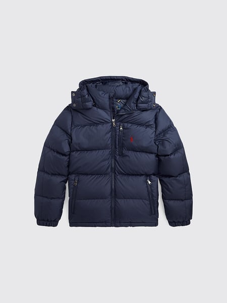 Gesteppte Kapuzen-Daunenjacke für Jungen Polo Ralph Lauren mit Pony-Logo