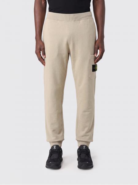 Stone Island Wool Jogging Trousers with Compass Logo and Elasticated Waist