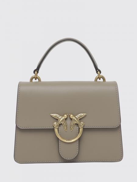 Pinko Mini Love Bag Monogram Calf Leather Handbag with Logo
