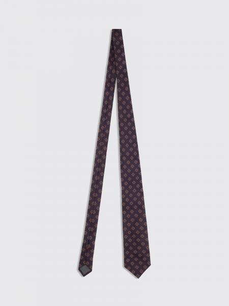 Brunello Cucinelli Geometric Print Pure Silk Tie with Loop