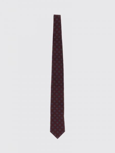 BRUNELLO CUCINELLI 几何印花纯丝领带，配有袢带