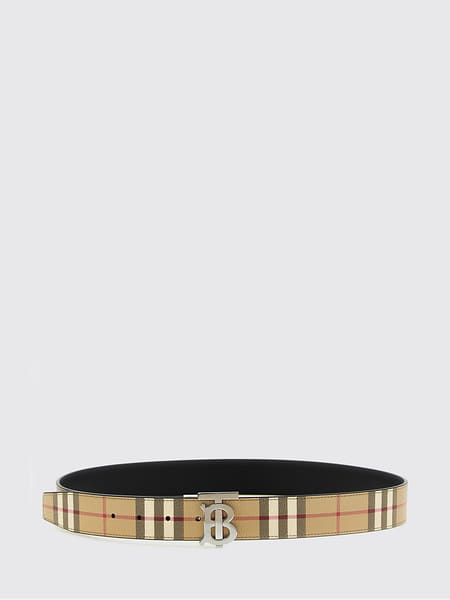 Burberry Wendegürtel aus Check-Canvas mit TB-Monogramm