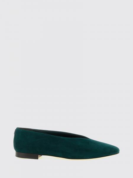 Ballerines Margot Jimmy Choo en daim avec bout en amande et semelle en cuir