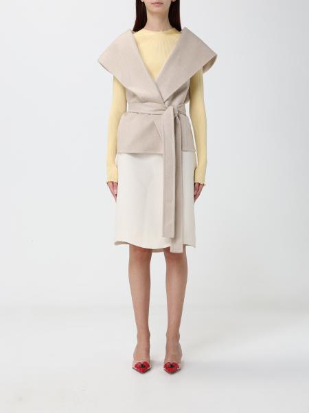 Alaïa Hooded Robe Gilet in Pure Cashmere with a Waist Belt