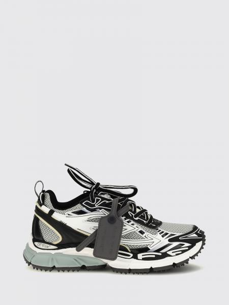 Be Right Back Low-Top Sneakers Off-White in Leather and Mesh with Notched Sole