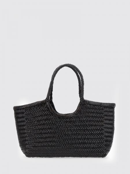 Nantucket Woven Leather Shoulder Bag Dragon Diffusion with Braided Handles