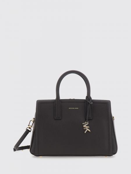 Michael Kors Laila Grained Leather Handbag with Double Handle and Strap