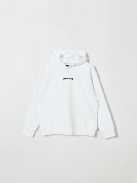 Boy's Logo Print Dsquared2 Cotton Hoodie