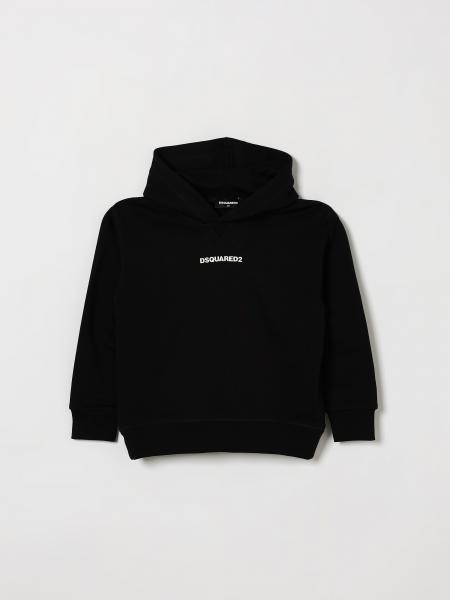 Boy's Logo Print Dsquared2 Cotton Hoodie