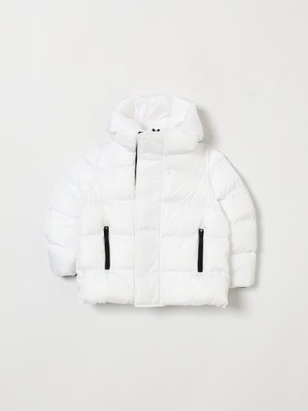 Boy's Hooded Polyamide Down Jacket Dsquared2 with Contrasting Logo