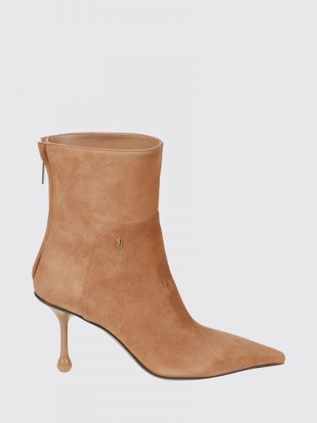 JIMMY CHOO 티어드롭 하이힐 스웨이드 앵클 부츠