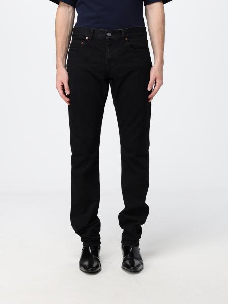 SAINT LAURENT 中腰修身纯棉牛仔布紧身牛仔裤