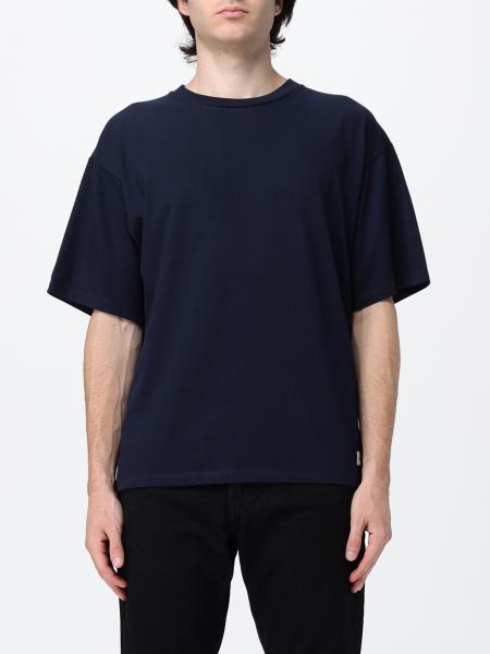 Crewneck T-shirt Saint Laurent in Cotton and Modal Jersey with Dropped Shoulders