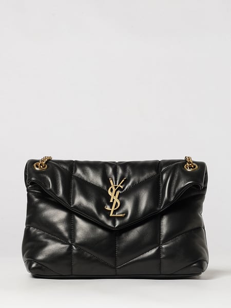 Borsa a spalla Puffer Saint Laurent in pelle matelassé con monogramma YSL