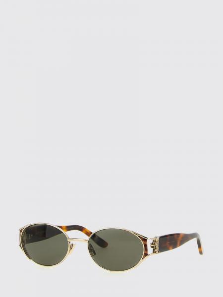 Oval Tortoiseshell Acetate Sunglasses Saint Laurent with YSL Monogram