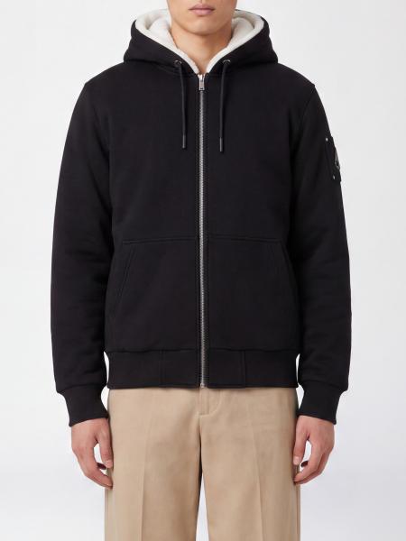 Cotton-Blend Hooded Zip-Up Sweatshirt Moose Knuckles with Kangaroo Pocket